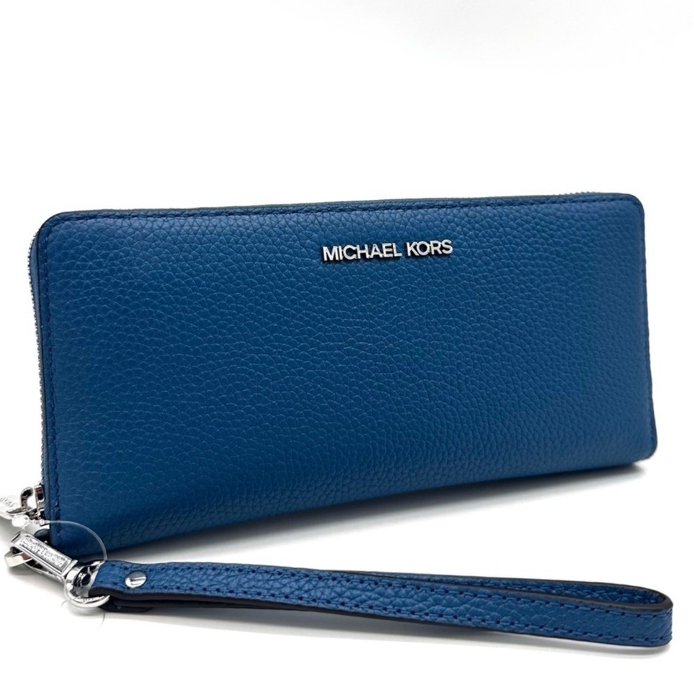 Michael Kors Large Continental Wallet Wristlet Teal (NWT)